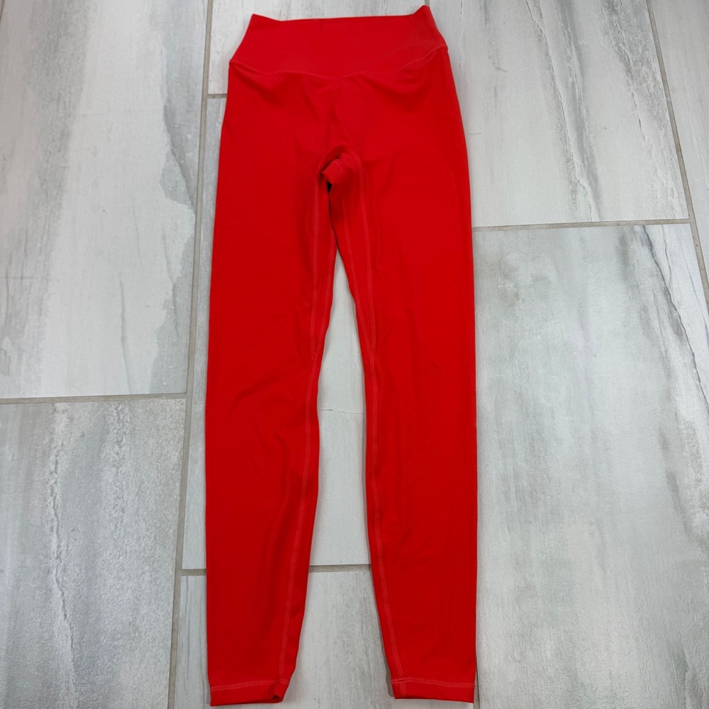 Comfrt Womens High Waisted Athletic Leggings Red XS Yoga Gym Pants